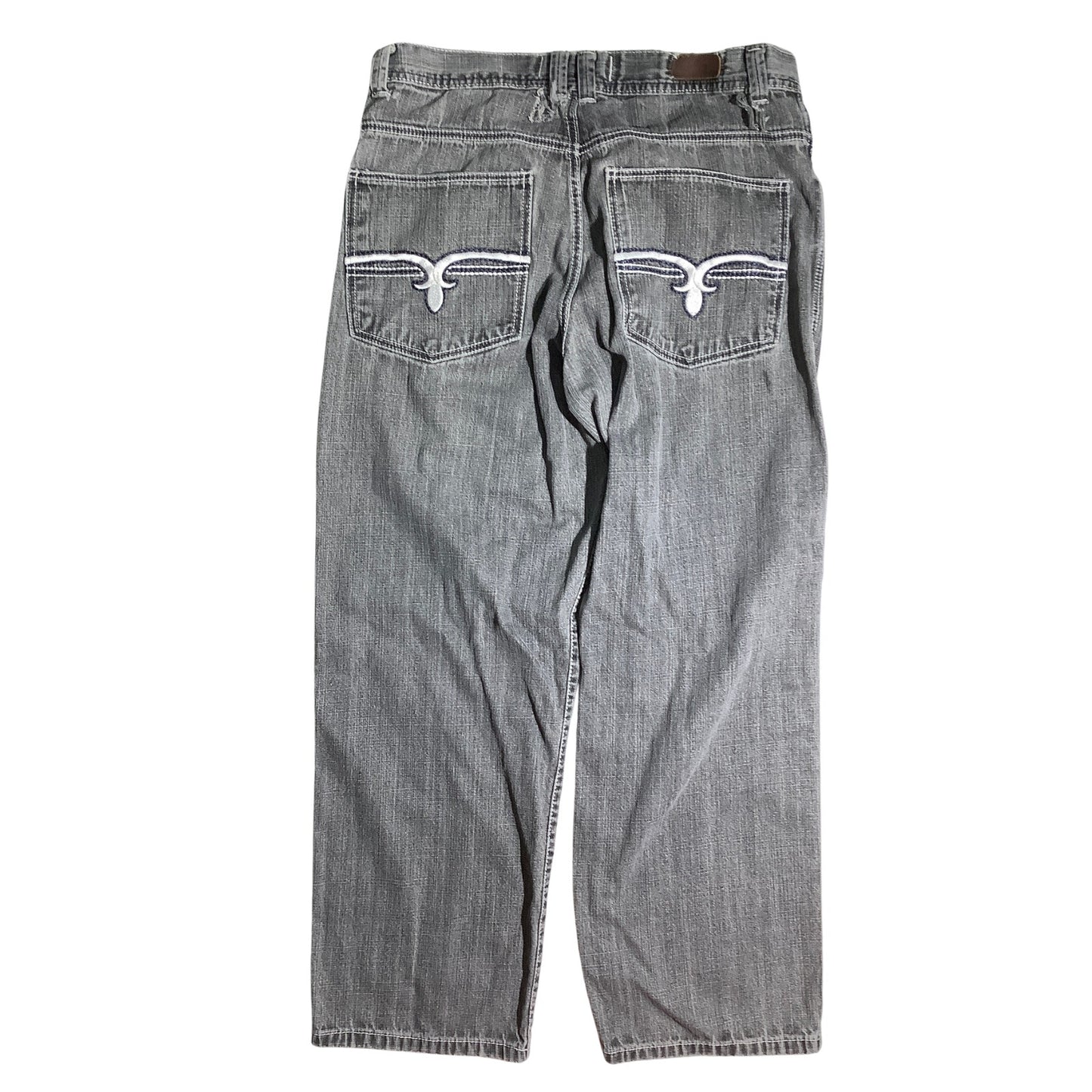 Rock Revival Gray Baggy Jeans Men’s 38W 32L — Streetwear, Relaxed, Y2K