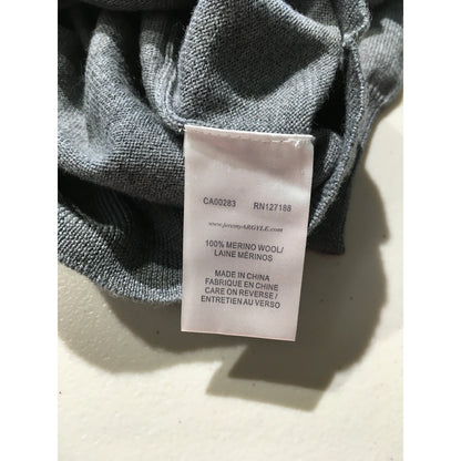 Jeremy Argyle Gray V-Neck Sweater Size L - Minimalist, Classic, Preppy