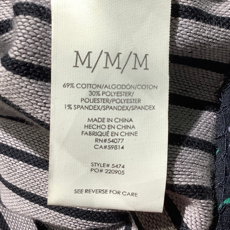 Cabi Gray Black Striped Car Coat Women’s M — Coastal, Preppy, Minimalist