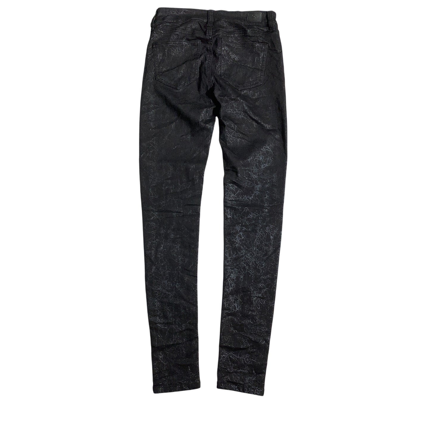 Celebrity Pink Black Metallic Skinny Jeans Size 1/25 – Sleek, Modern, Statement