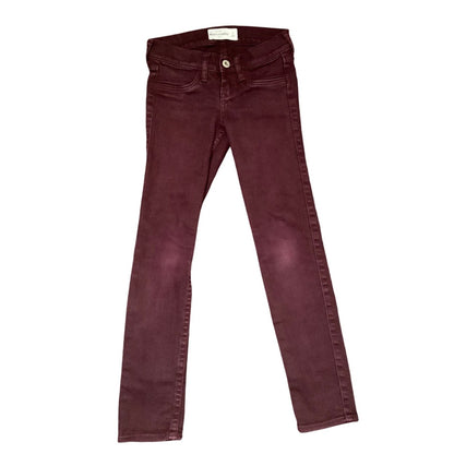 Abercrombie & Fitch Kids Maroon Jeans Size 8 - Preppy, Casual, Everyday