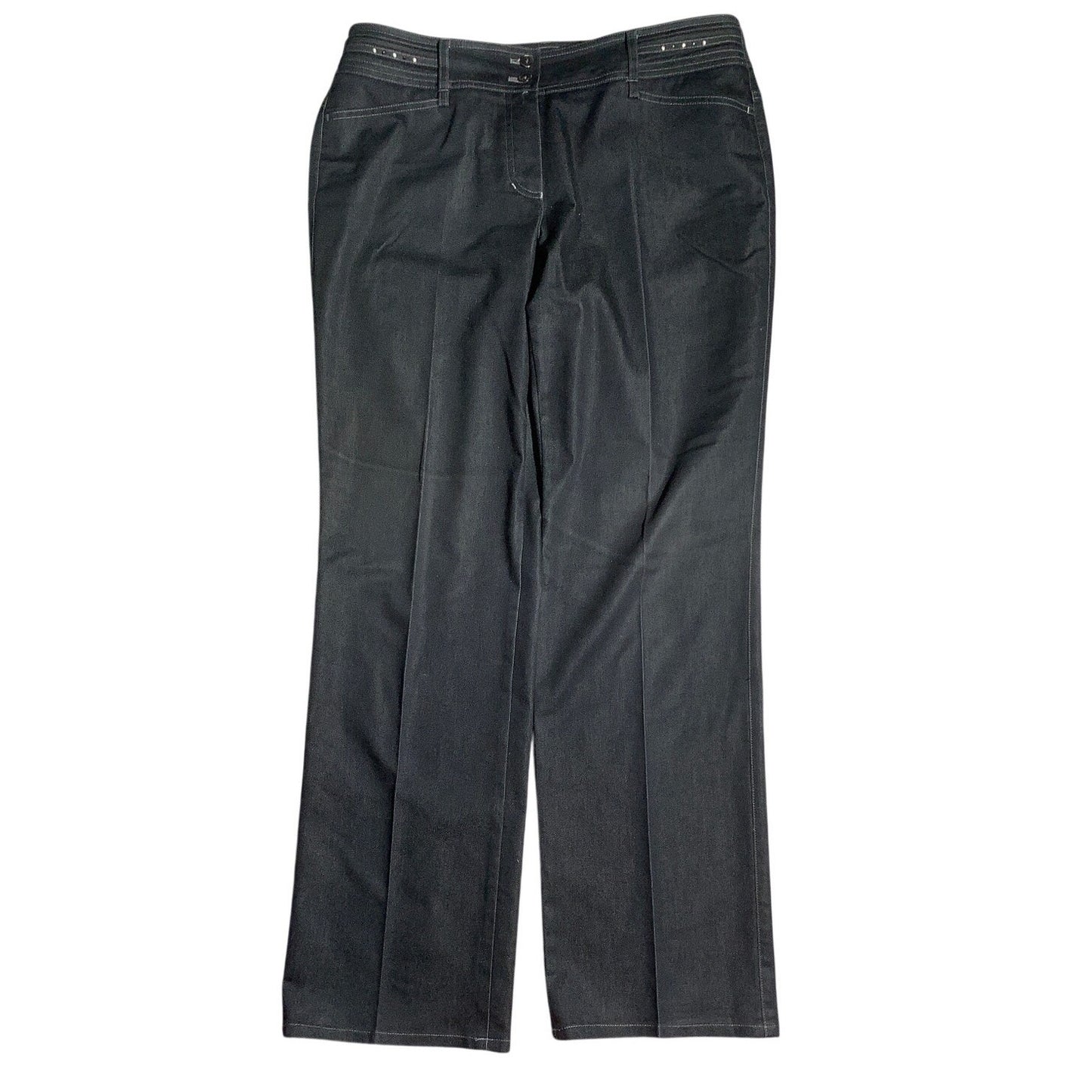 Gerry Weber Black Studded Slim Pants Women’s 12 — Office, Classic, Glam