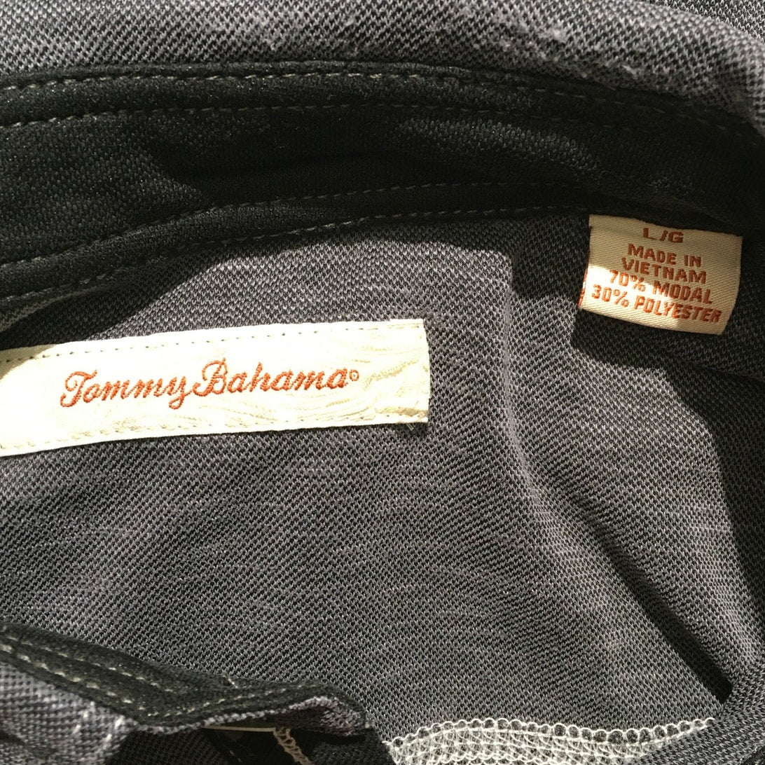 Tommy Bahama Charcoal Gray Polo Size L - Classic, Casual, Relaxed
