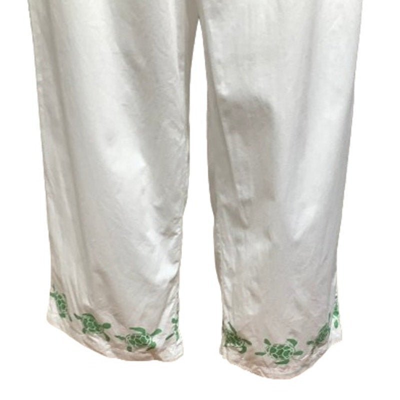 Tommy Hilfiger White Drawstring Pants Sz L - Coastal, Relaxed, Casual