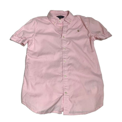 Polo Ralph Lauren Girls Pink Button-Up Shirt Size 16 – Preppy, Classic, Cute