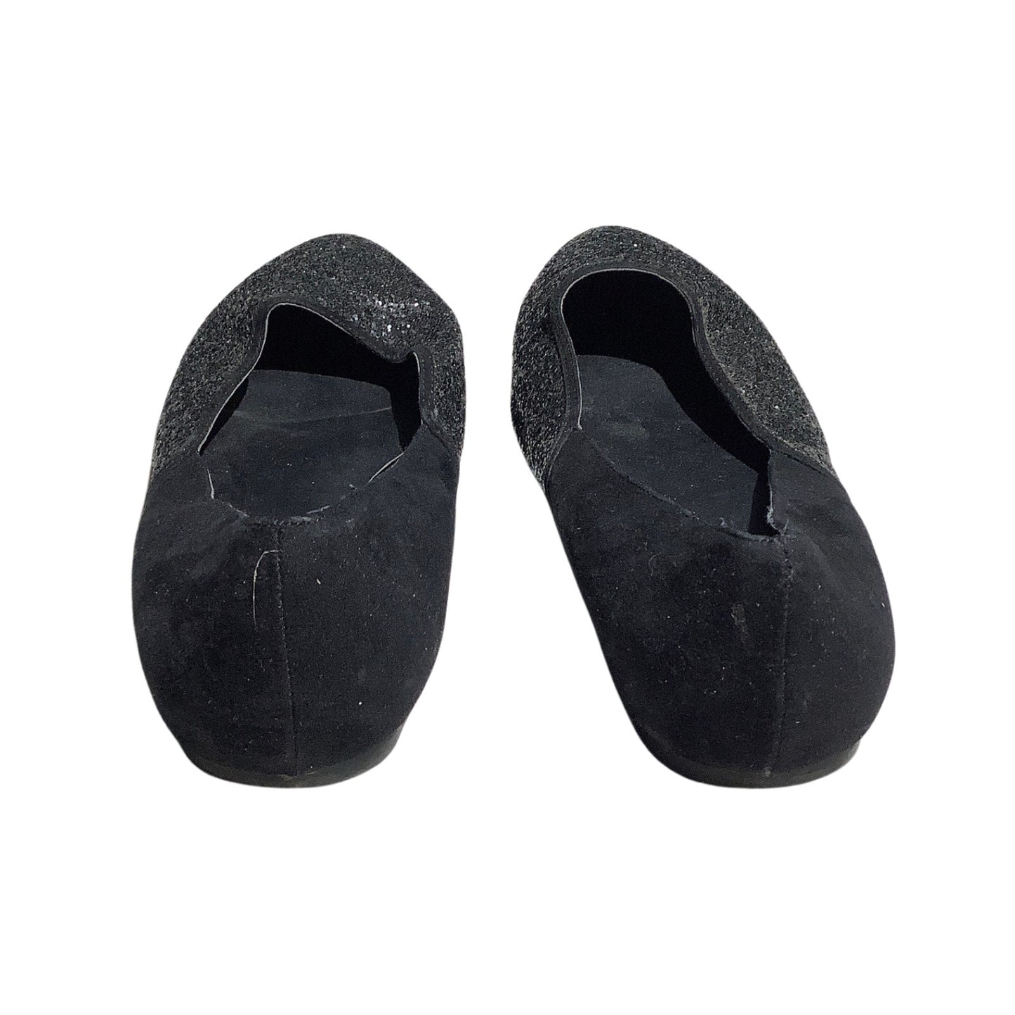 Torrid Black Glitter Ballet Flats Women’s Size 12W — Sparkle, Dressy, Comfort