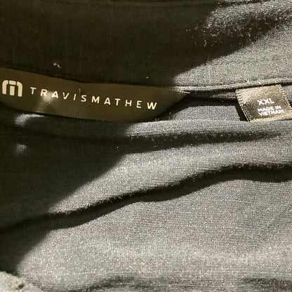 TravisMathew Men’s XXL Black Golf Performance Polo — Sporty, Athletic, Casual