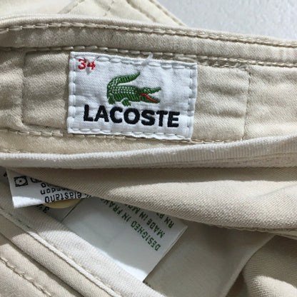 Lacoste Beige Cargo Bermuda Shorts Size 34/S - Preppy, Casual, Sporty