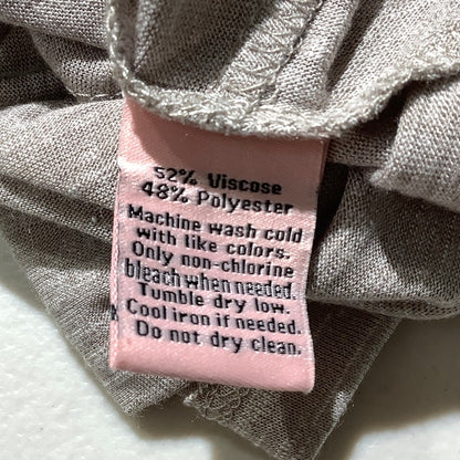 Juicy Couture Light Gray V-Neck Twist Tee Women’s Large – Casual, Relaxed, NWT