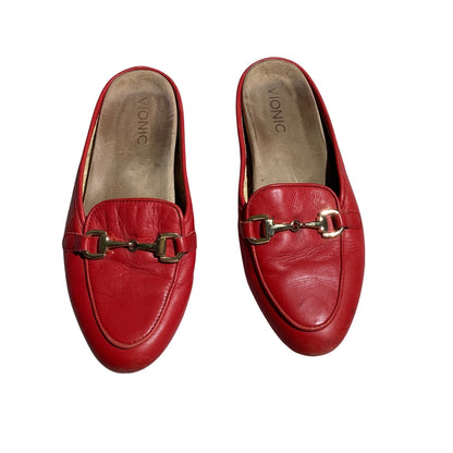 Vionic Leather Horse Bit Mule Slides Women’s Size 7 — Comfort, Loafer, Casual