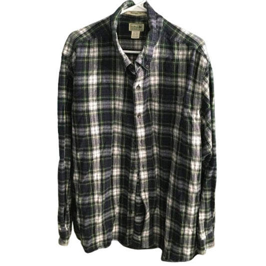 L.L. Bean Men's Traditional Fit Plaid Flannel XXL- Vintage, Preppy, Outdoors