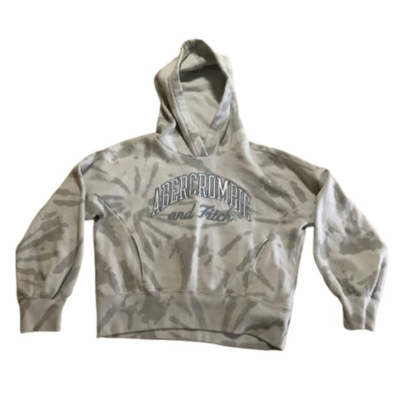 Abercrombie Kids Grey Tie-Dye Hoodie Size 7/8 - Y2K, Cozy, Casual