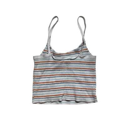 LA Hearts White Blue Orange Striped Tank Top Women’s Size S— Casual, Y2K, Summer