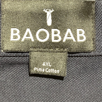 Baobab Men’s Navy Blue Zip Polo Shirt Size 4XL — Casual, Golf, Classic