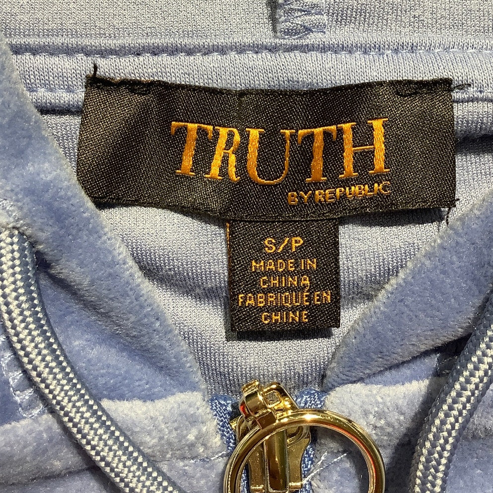 Truth by Republic Velour Zip-Up Hoodie Women’s S — Y2K, Athleisure, Lounge