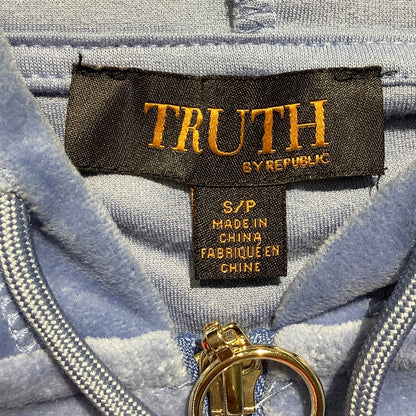 Truth by Republic Velour Zip-Up Hoodie Women’s S — Y2K, Athleisure, Lounge