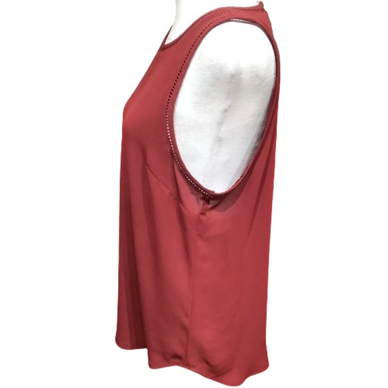 J. Crew Maroon Sleeveless Top, Size 4 - Chic, Modern, Versatile