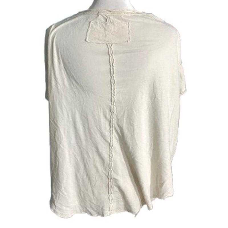 We The Free Short Sleeve Top Women’s Size Large – Relaxed, Boho, Distressed Hem