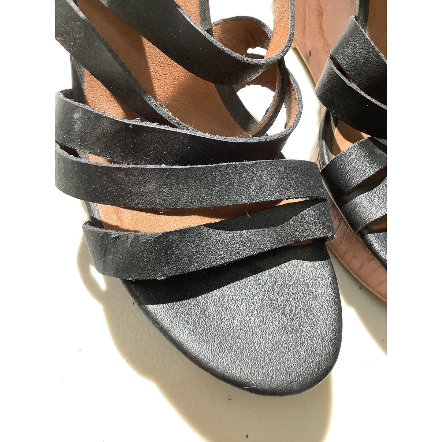Lucky Brand Larinaa Platform Wedge Sandals Women’s 9M— Strappy, Platform, Casual