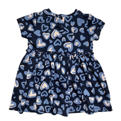 Dip Heart Print Baby Dress Infant Size 12-18 Months — Cute, Casual, Soft