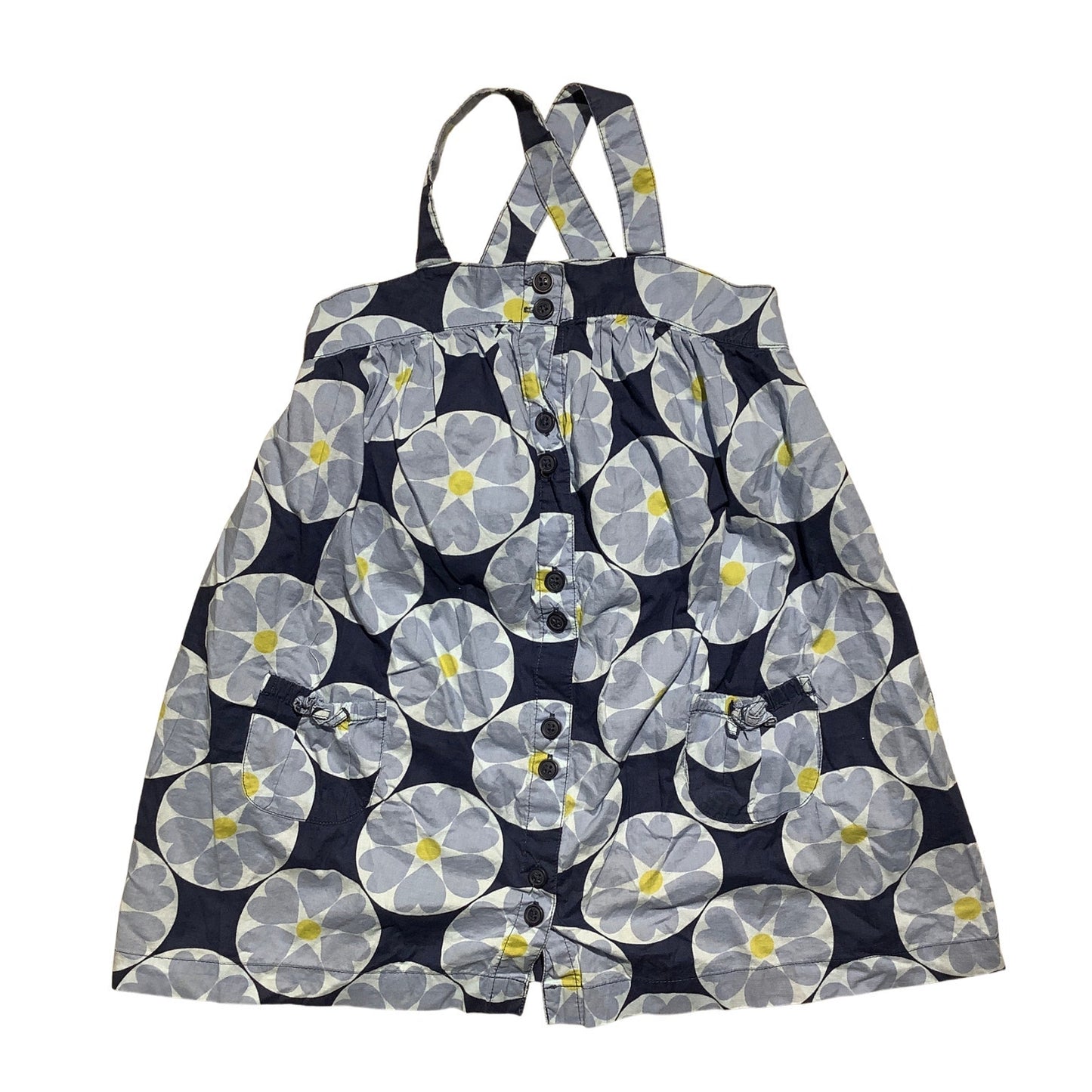 Cherokee Light Blue Floral Sun Dress Girls Size 4T — Summer, Cotton, Casual