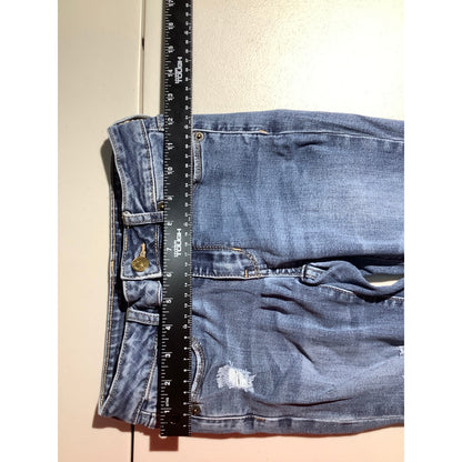 Just USA Girls Denim Blue Distressed Jeans Size 10 — Trendy, Casual, Streetwear