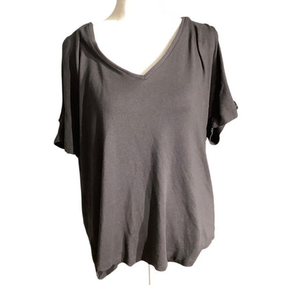 Boston Proper V-Neck Top Women’s Size Medium — Cold Shoulder, Casual, Minimalist