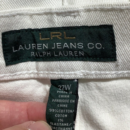 Lauren Ralph Lauren Cropped Jeans, White, Women’s 22W — Classic Straight, Casual