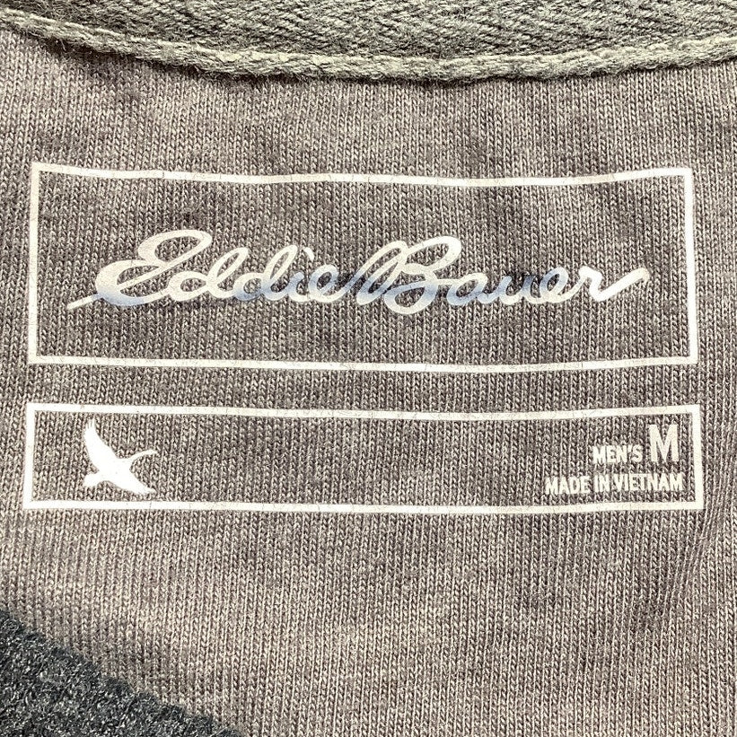 Eddie Bauer Dark Gray Waffle Knit Shirt Men’s M — Outdoor, Hiking, Thermal