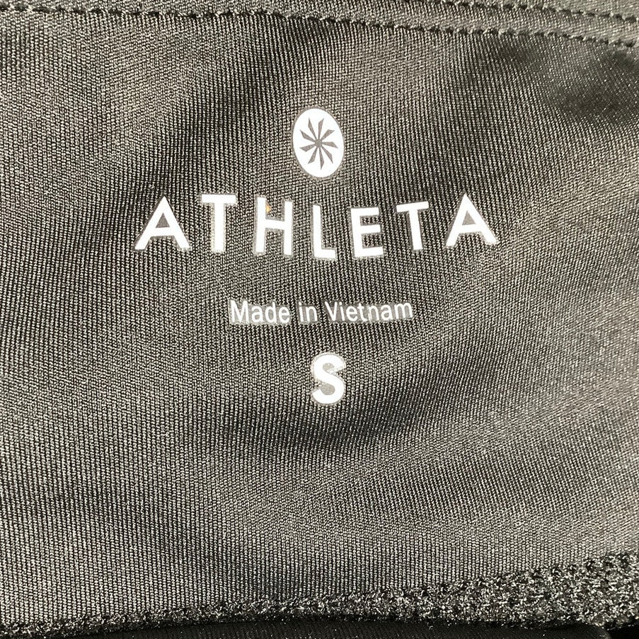 Athleta Black/Multicolor Leggings S High-Waisted Workout Activewear Athleisure