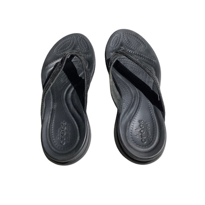Crocs Black Dual Comfort Flip Flops Women’s Size 7— Casual, Comfort, Lightweight