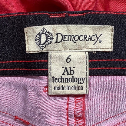 Democracy Red Skinny Jeans Women 6 — Ab Technology, Stretch, Modern