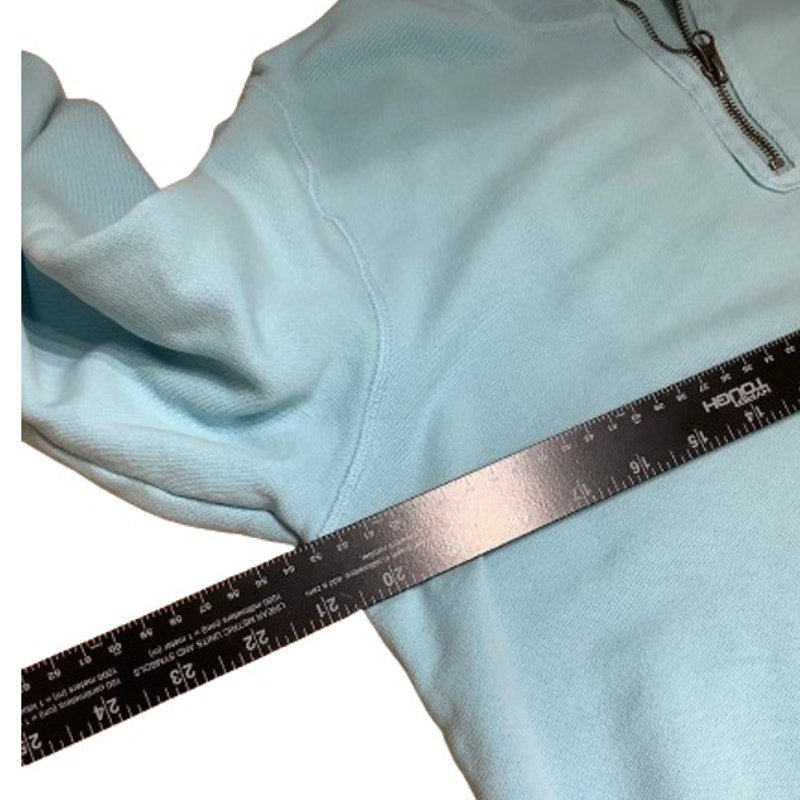 Mod-o-Doe Cyan Quarter-Zip Sweatshirt Activewear Athleisure Loungewear Comfy