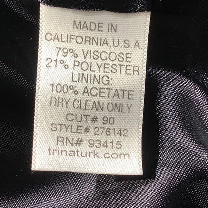 Trina Turk Size 2 Robe Fit Double Breasted - Chic, Bold, Luxurious