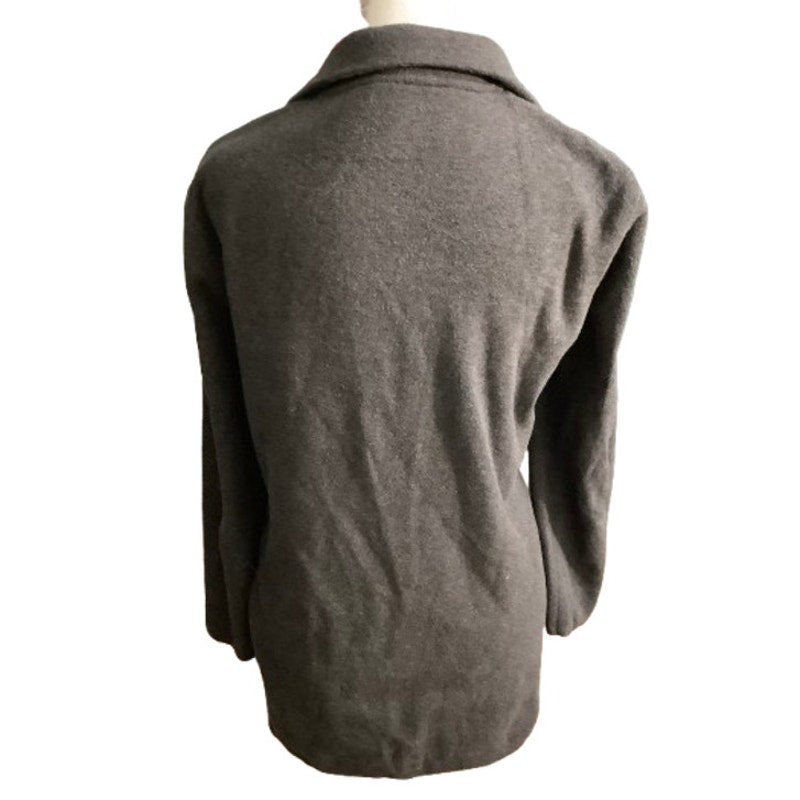 J.Crew Dark Grey Cotton Blazer Jacket Shacket M – Minimalist, Preppy, Versatile