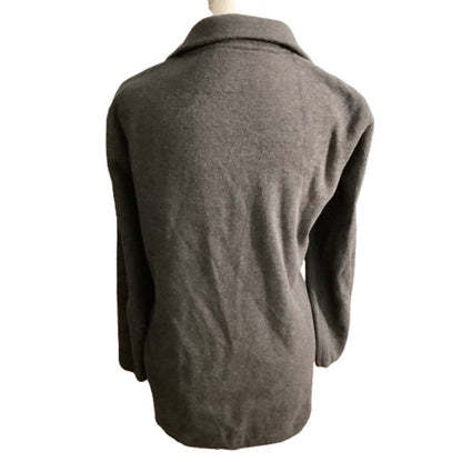 J.Crew Dark Grey Cotton Blazer Jacket Shacket M – Minimalist, Preppy, Versatile