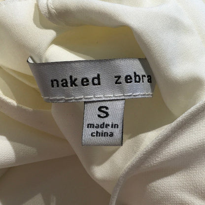 Naked Zebra Ruffle Sleeve Dress Size S Elegant, Feminine, Minimalist Cottagecore