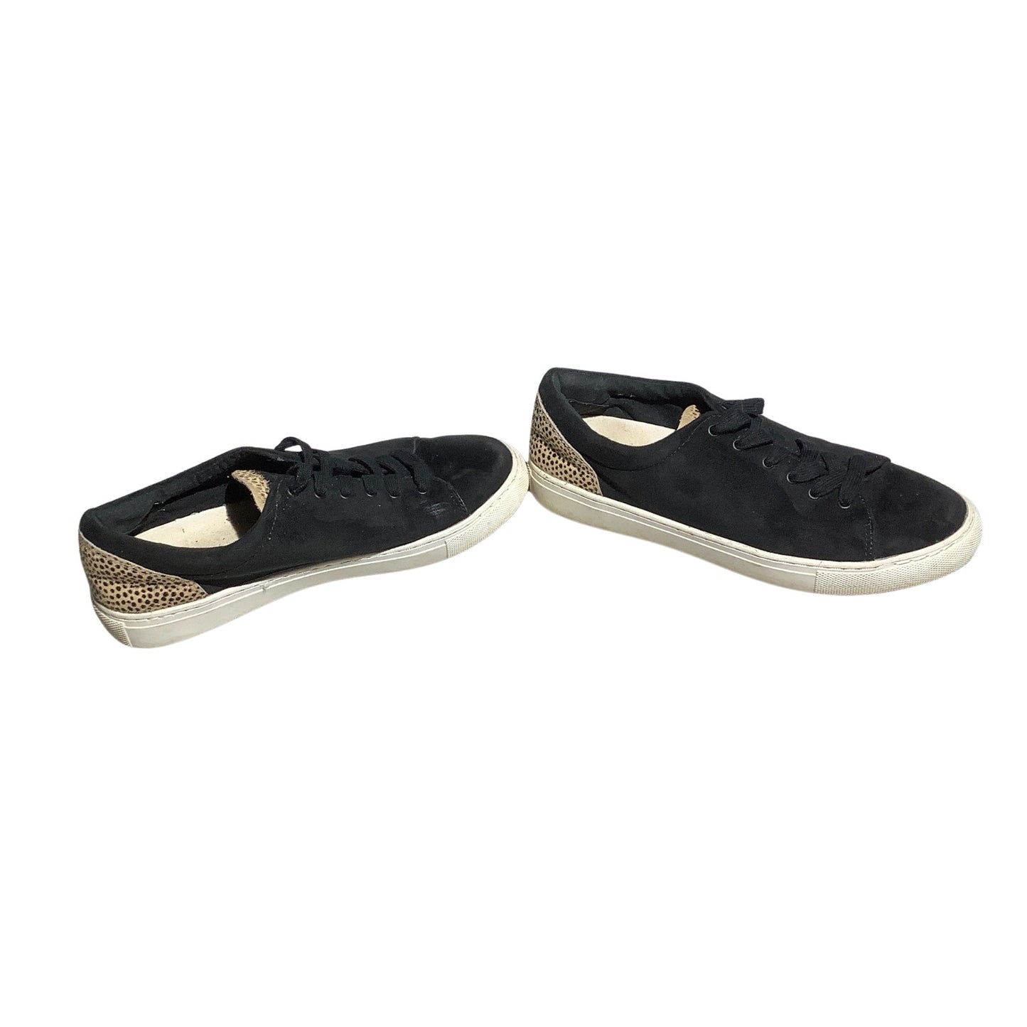 J.Crew Black Faux Suede Sneakers Women’s Size 8.5 — Casual, Fashion, Lace-Up