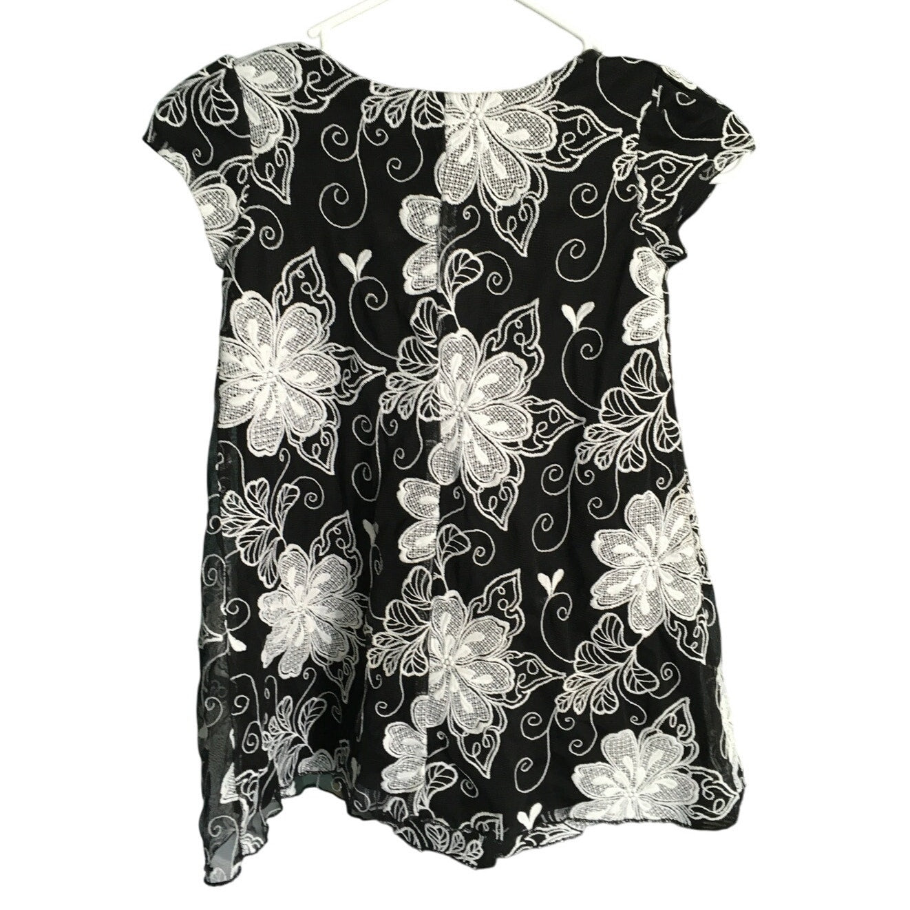Bonnie Jean Black Floral Dress Size 6X - Elegant, Classic, Formal
