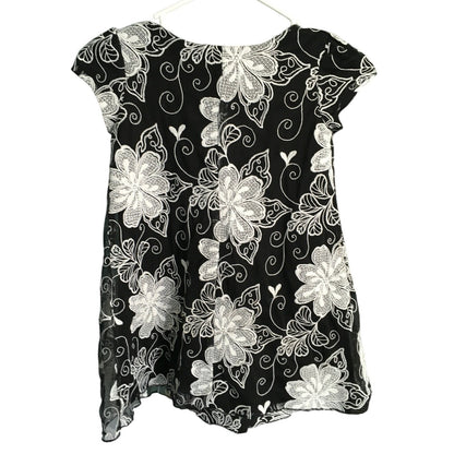 Bonnie Jean Black Floral Dress Size 6X - Elegant, Classic, Formal