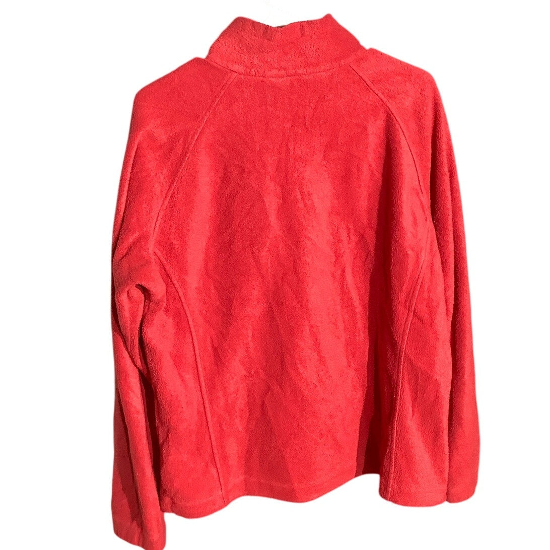 Columbia Full Zip Fleece Jacket Women’s Size XL Red — Outdoor, Warm, Cozy