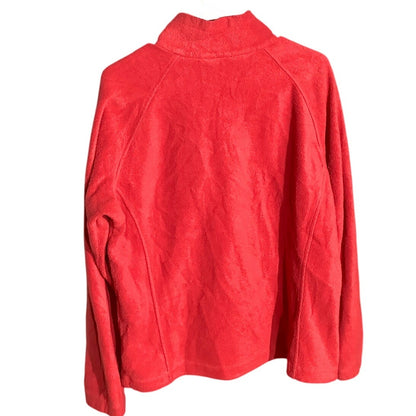 Columbia Full Zip Fleece Jacket Women’s Size XL Red — Outdoor, Warm, Cozy