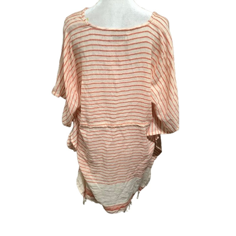 World Market Reddish-Pink Striped Cover-Up, One Size  Boho, Beachwear, Casual