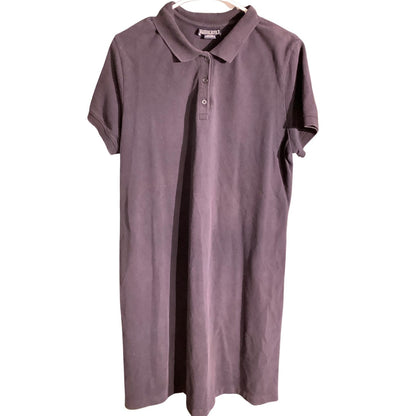 Lands’ End Navy Polo Dress Women’s L 14–16 — Preppy, Coastal, Classic