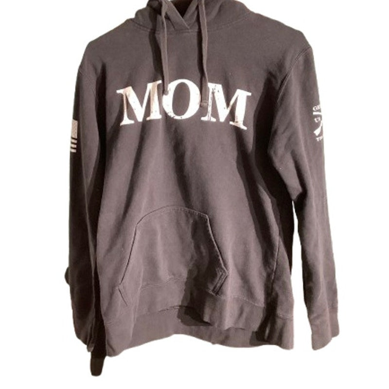 Grunt Style “MOM” Hoodie Women’s Size Large – Graphic, Patriotic, Funny