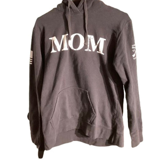 Grunt Style “MOM” Hoodie Women’s Size Large – Graphic, Patriotic, Funny