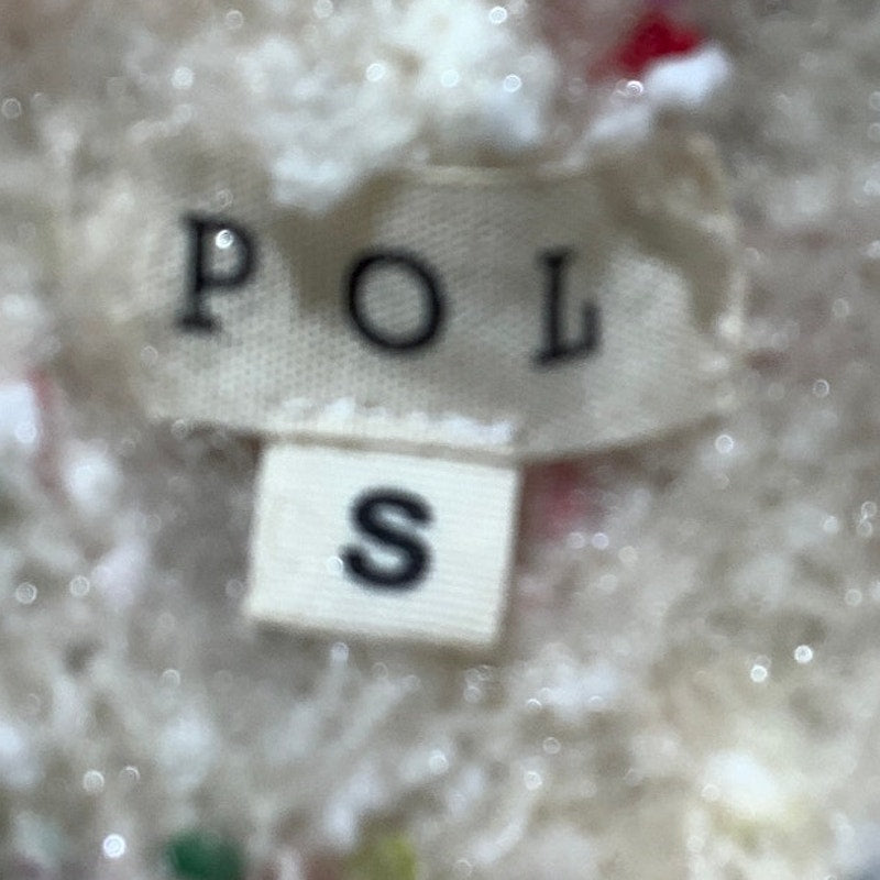 POL Ivory Fuzzy Confetti Sweater Top Women’s Size S/M — Boho, Cozy, Oversized