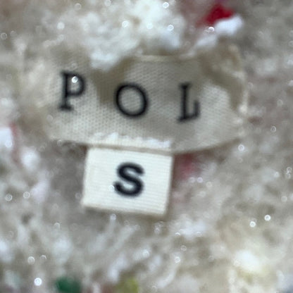 POL Ivory Fuzzy Confetti Sweater Top Women’s Size S/M — Boho, Cozy, Oversized