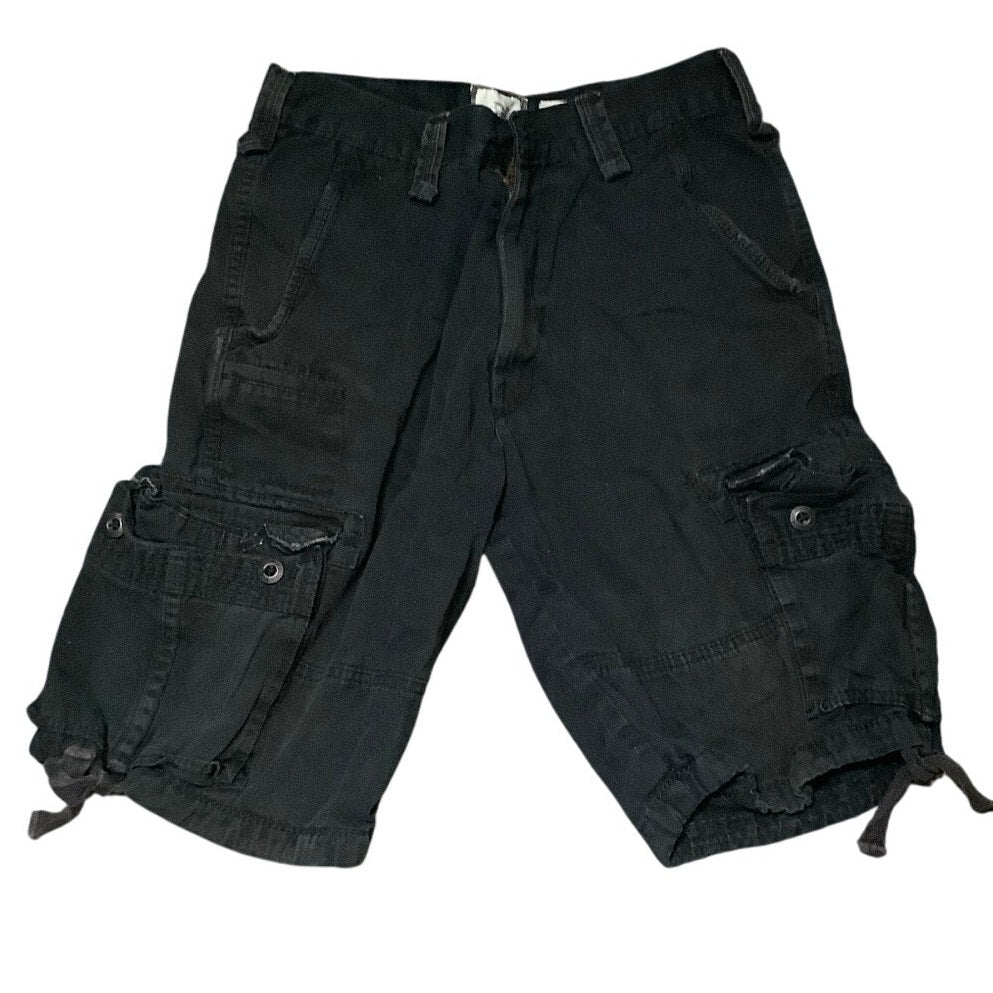 Jordan Craig Black Cargo Shorts Size 30 - Functional, Grunge, Casual