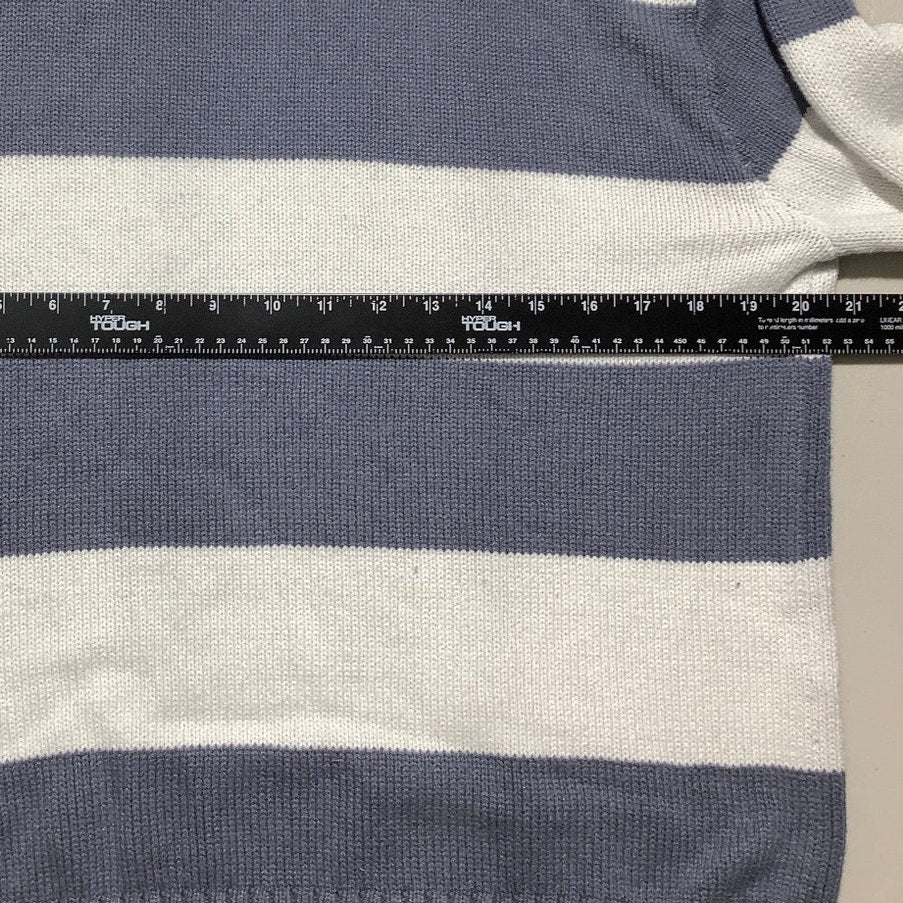 Hollister Light Blue White Striped Sweater Women S — Knit, Casual, Cozy